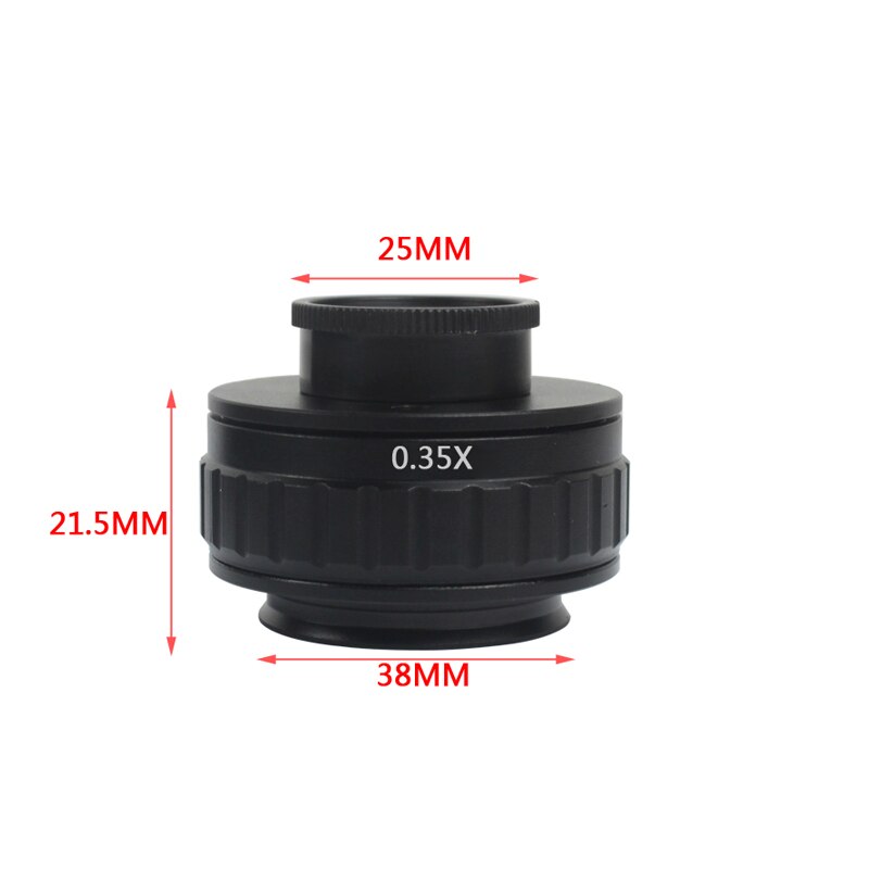 C Mount Adapters Lens 0.35X 0.5X 1X Ctv Voor Trinoculaire Stereo Microscoop 25Mm Interface Microscopio Camera: 0.35X