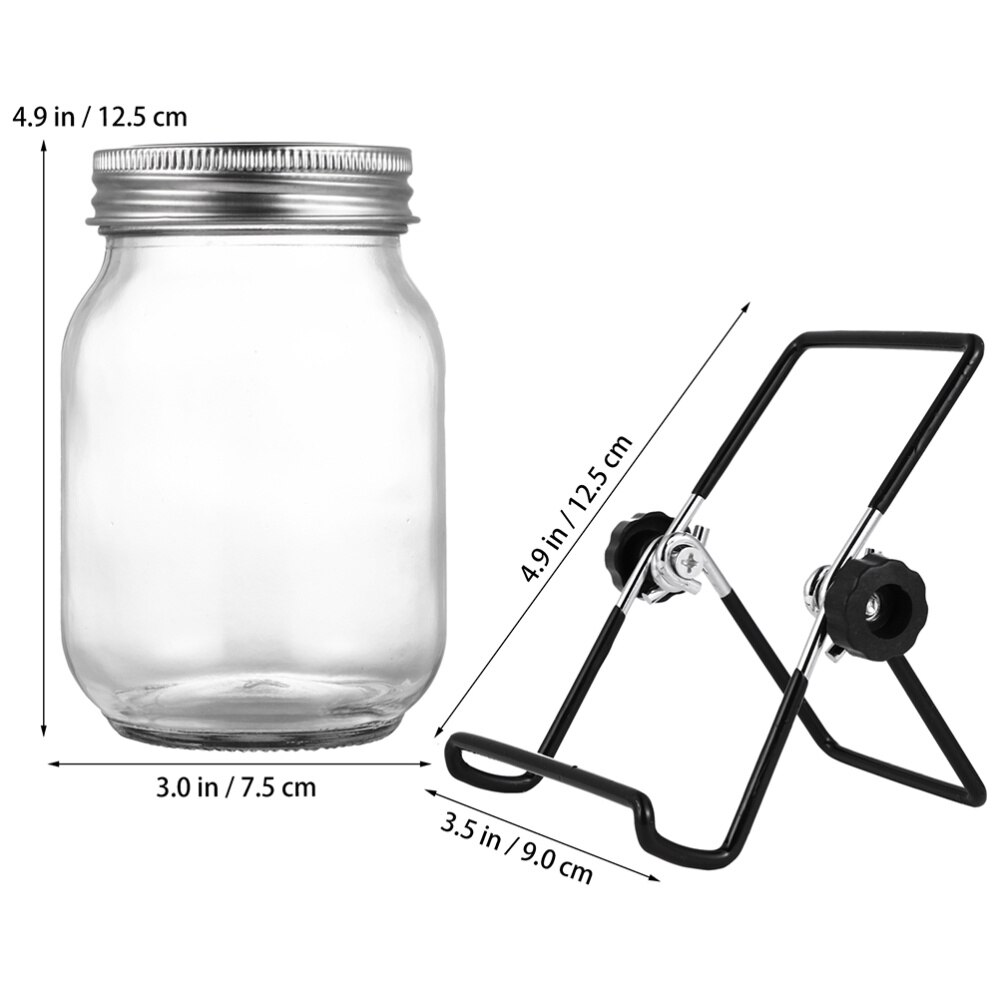 2 Sets 500ml Sprouting Jar Mason Sprouting Jar Kit with Lid and Rack