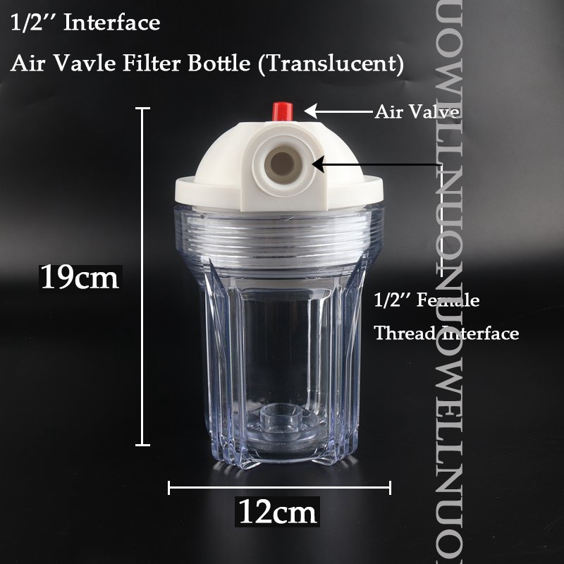 5- tums omvänd osmosfilter 1/4 ''~ 3/4 '' gängat aktivt kolfilter elementfamilj vattenfontän transparent renare: Xs / Blå