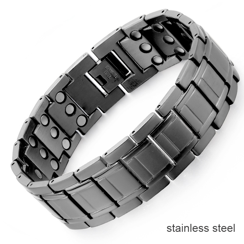 3x Sterkte Koperen Armbanden Voor Mannen Puur Koperen Magnetische Armband Met 3 Rij Neodymium Magneten Verstelbare Lengte Voor Mannen: Bruingeel