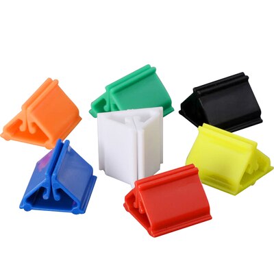 50pcs 10 Colors Plastic Card Base Stand for Paper Card Board Games Children Cards Stand Game Accessories: Mix random color