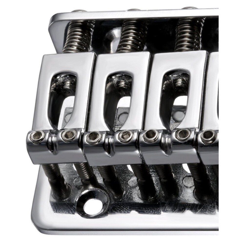 6 Saddle Hardtail Bridge Top Load 65mm Electric Guitar Bridge with 5Pcs Screws Heavy Guitar Accessories