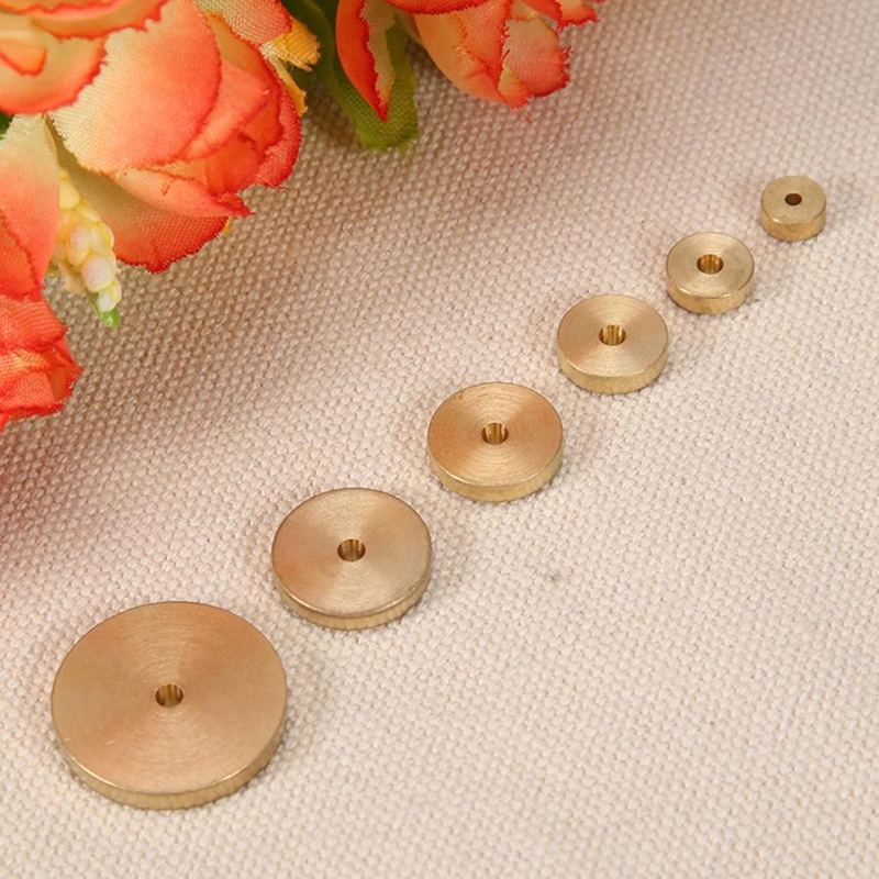 Skórzane narzędzia rzemieślnicze 6 sztuk skórzany mosiężny zestaw przestrzeni DIY okrągła linia znakowanie ręczne narzędzia rzemieślnicze