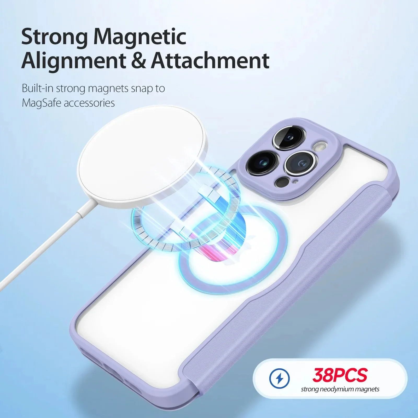 Leather Flip Transparent Phone Case for Iphone 15 14 13 5G Pro Max 15 14 Plus Magsafe Magnetic Charging with Card Holder Cover