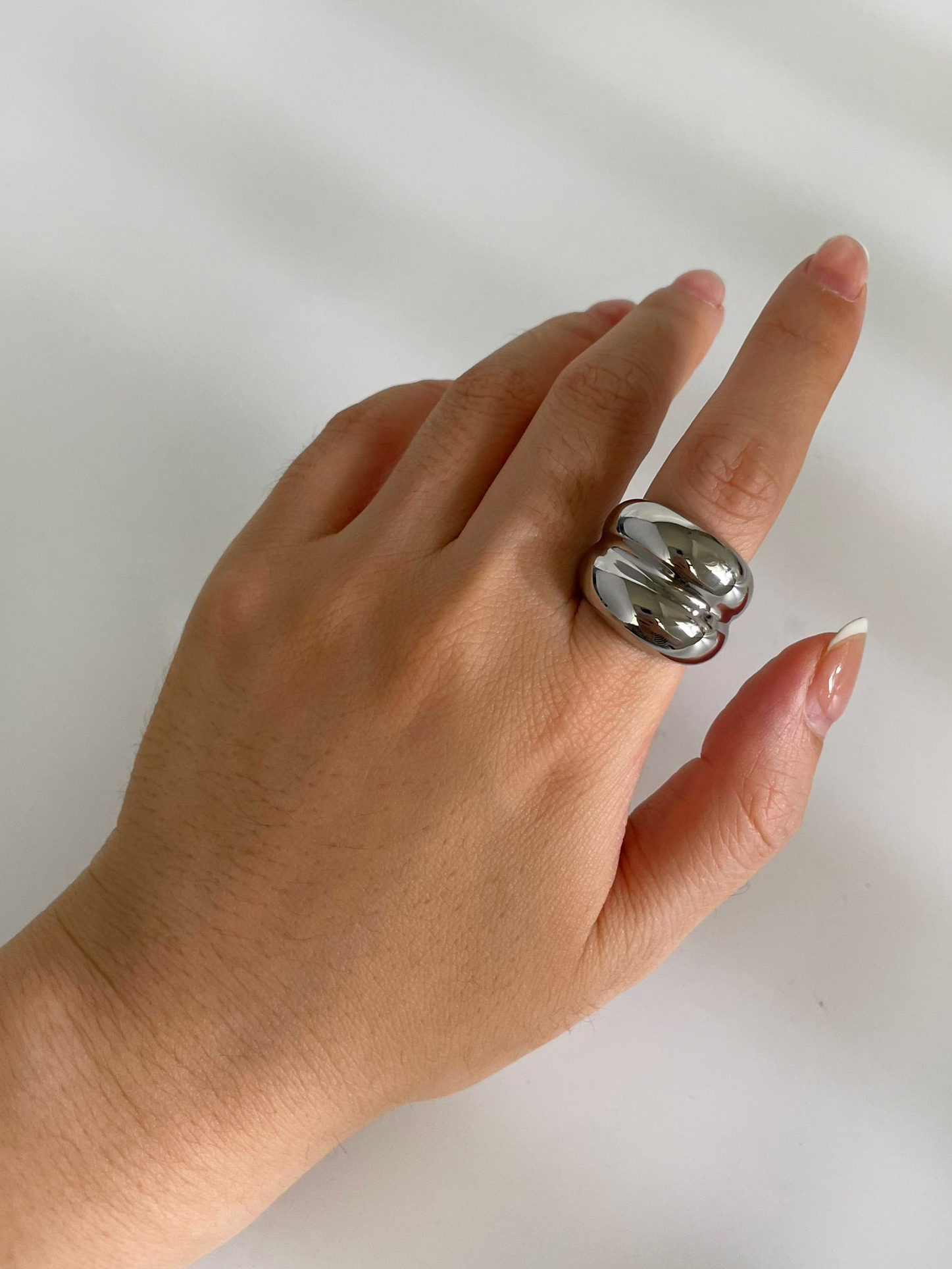 Peri'sbox-anillos gruesos anchos de doble capa de acero inoxidable Punk de para mujeres y hombres, joyería de de impermeable Unisex