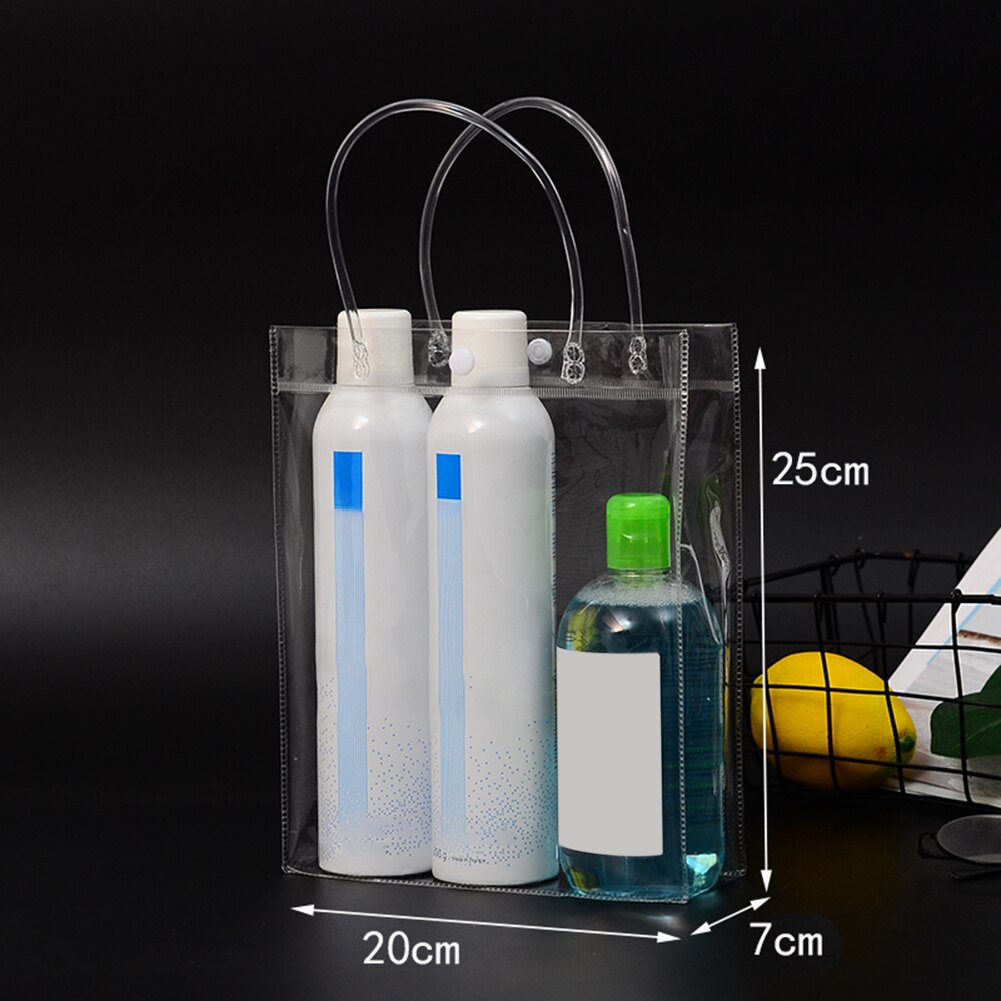 PVC transparente a prueba de fugas refrigerado champaña vino tinto botella bolsa de hielo