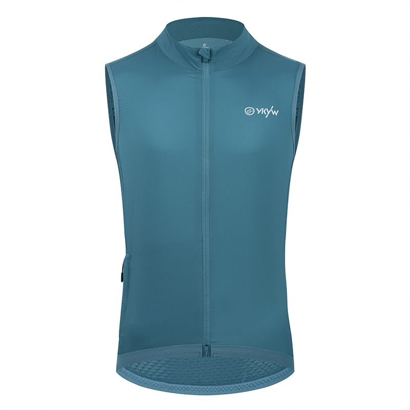 YKYWBIKE Heren Fietsen Vesten UPF50 + Fiets Gilet Waterdicht Racefiets Windjack Lichtgewicht Rijkleding Mouwloze Jas: M / Blauw
