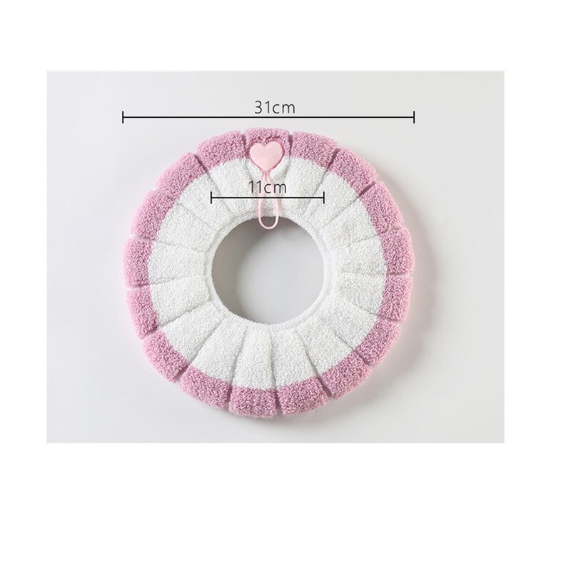 cómodo de invierno adulto de asiento de inodoro felpa aterciopelada grueso cálido baño Mat retrete lavable tapa Accesorios