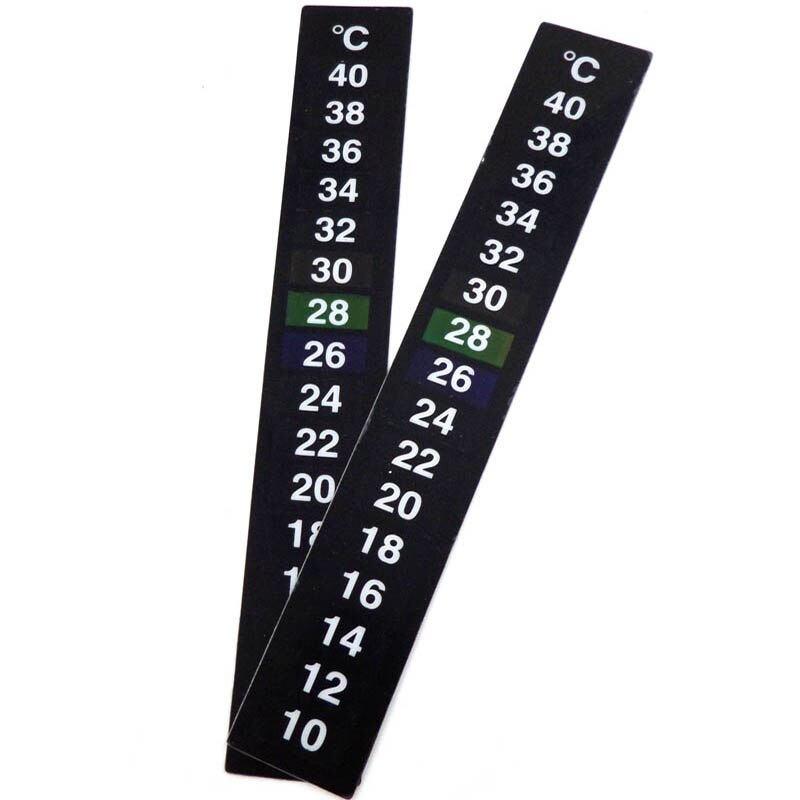 Kunststoff Fisch Panzer Dual Skala 10 40-Grad C Thermometer Aufkleber Digital Dual Skala Wasser Temperatur Stock-auf klebestreifen