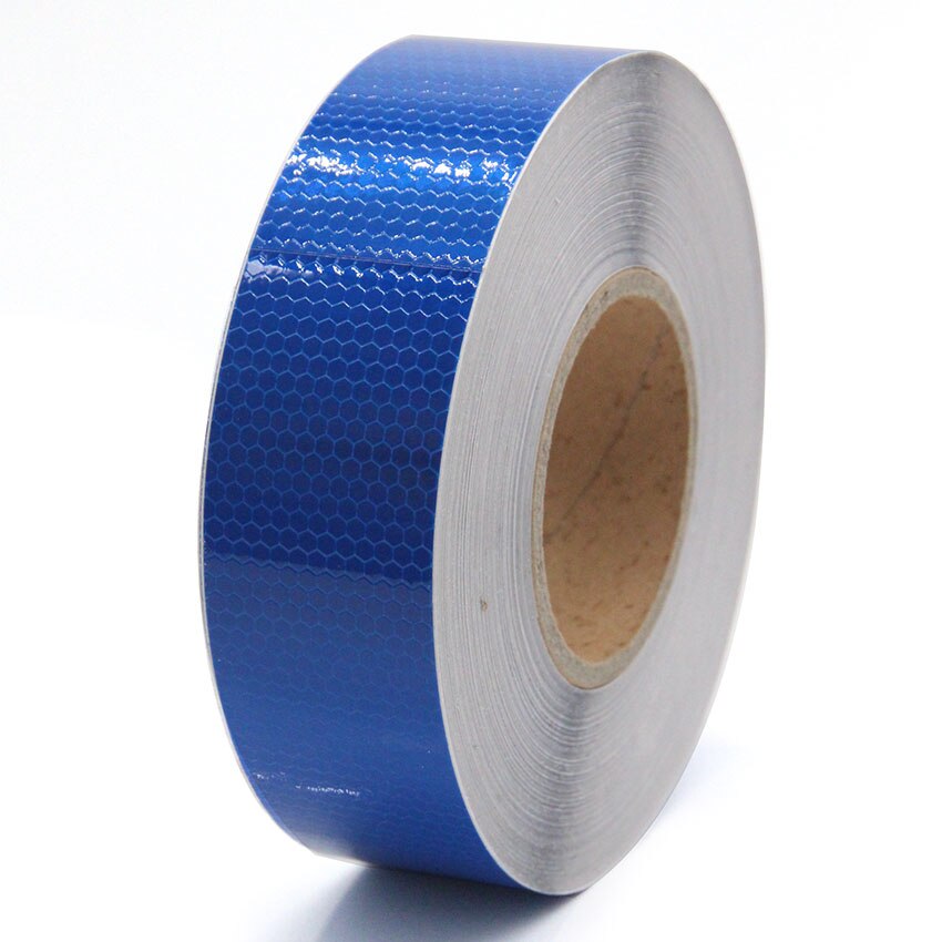 50M Reflektierende Material Band Aufkleber Sicherheit Warnband Reflektierende Film Auto Aufkleber 6 farben Weiß Gelb Orange verrotten Blau aufkleber