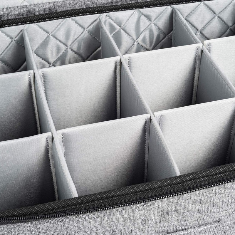 Boîte de rangement de verres à vin, peut contenir 12 verres à vin ou vin, pliable, peut également être utilisé pour l&#39;organisation du stockage des vêtements