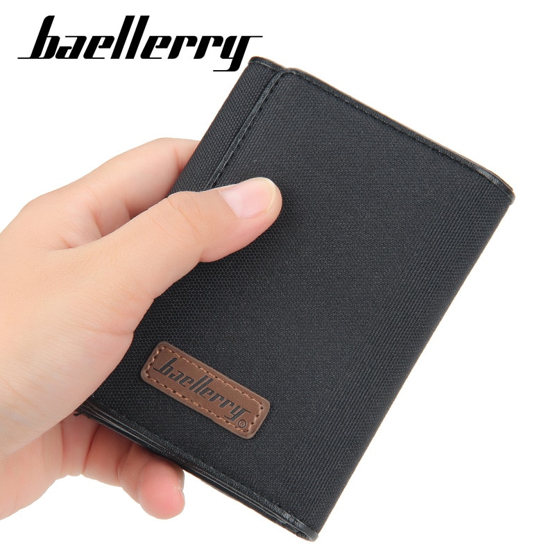 Mode Mannen Portefeuilles Canvas Card Houders Korte Mannen Purse Photo Slot Pu Leather Mannelijke Portemonnee voor Mannen