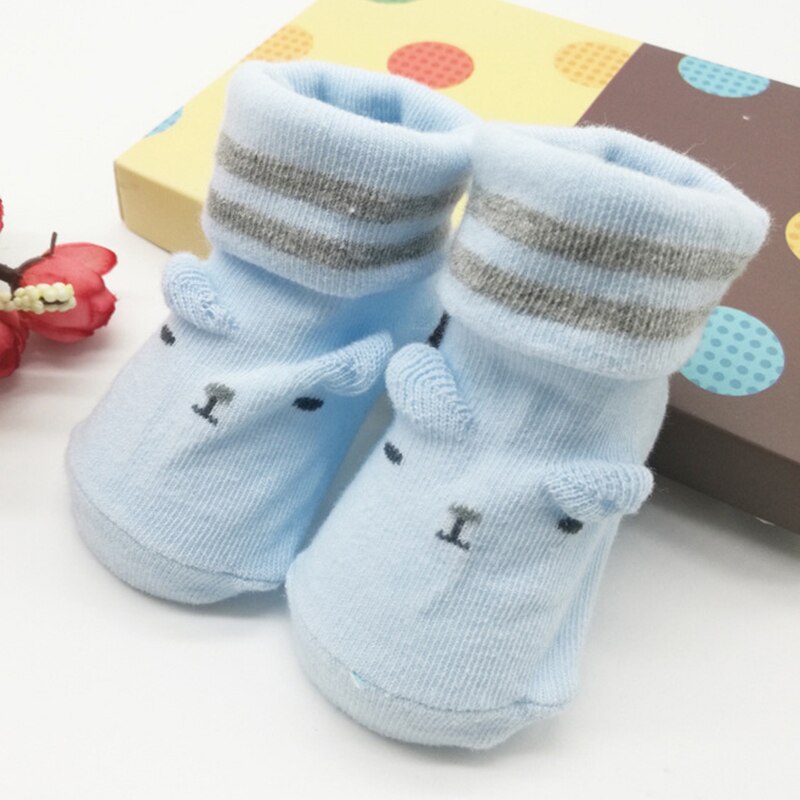 Cotton Cute Newborn Baby Socks Baby Girls Boys Anti-Slip Sock Warm Autumn Winter Infant Soft Socks Toddler Born Floor Sock