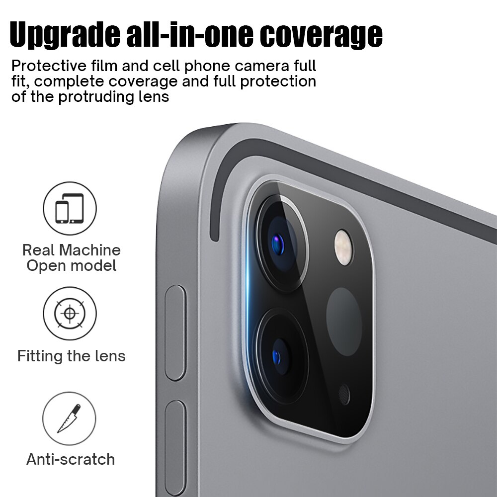 3 Pcs iPad Camera Lens Tempered Glass For iPad Pro 11 12.9 mini 6 Air 4 10.9 10.2 7/8/9th gen Camera Lens Protector