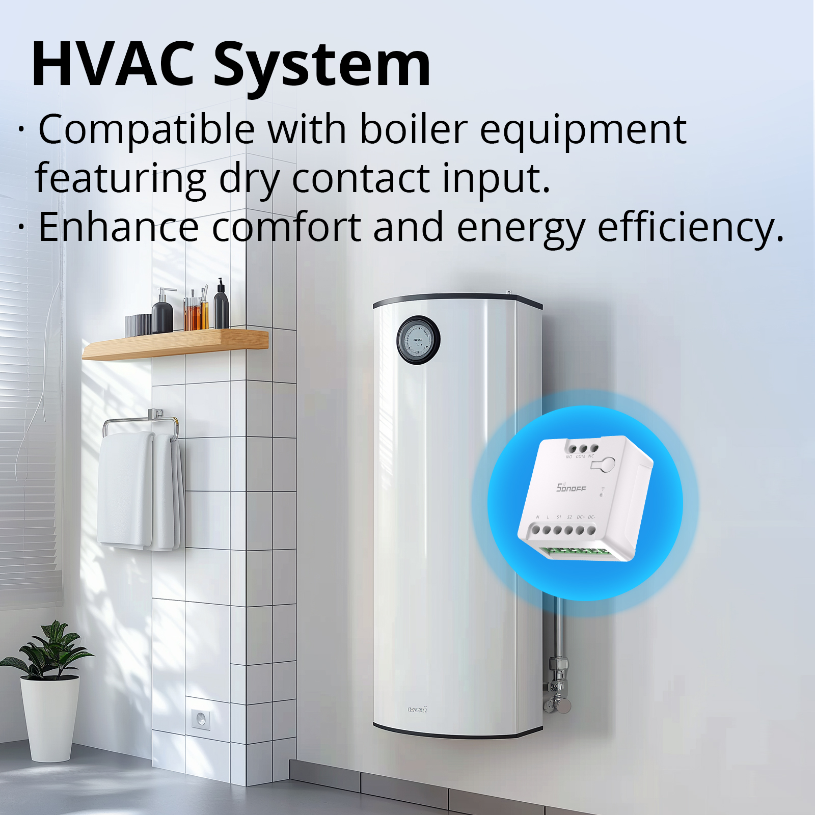 SONOFF MINI-D Wi-Fi Smart Switch Eerste MINI droog contactrelaisapparaat met matter Ondersteunt AC/DC-voeding Schakelaarbediening