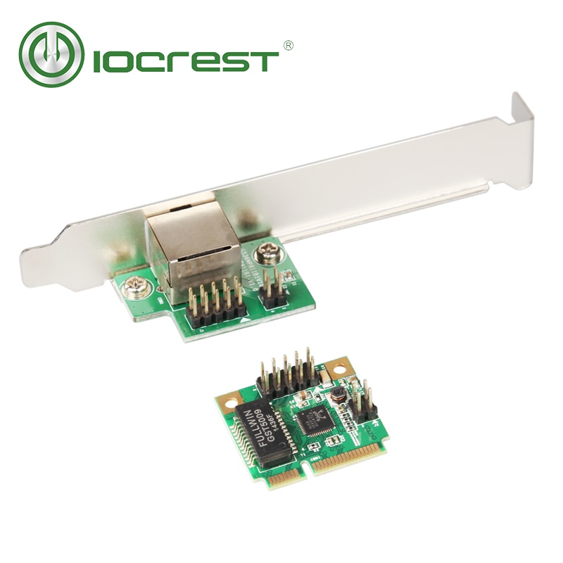 IOCREST Mini PCI-äußern Gigabit Ethernet RJ45 Hafen Adapter 10/100/100 0 Basis-T Netzwerk LAN Regler