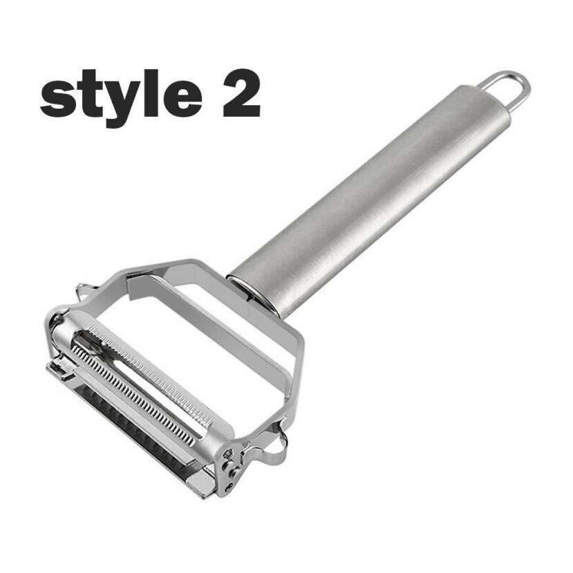 Roestvrij Staal Aardappel Komkommer Wortel Rasp Dunschiller Groenten Fruit Dunschiller Dubbele Schaven Rasp Gereedschap: style 2