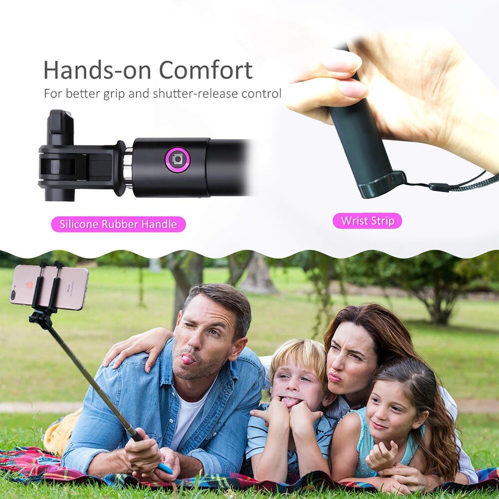 CASEIER Selfie Stok Bluetooth, Met Ingebouwde Bluetooth Remote Shutter Voor iPhone X 876 Selfie Stick Voor Samsung xiaomi