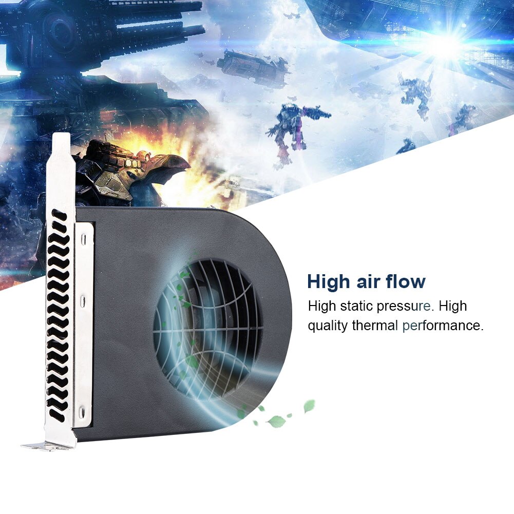 12V PCI Lüfter Mini 4 Pins System PCI Slot Gebläse Doppel Stecker CPU Fall DC Lüfter Computer chassis Abgas Turbo Fan