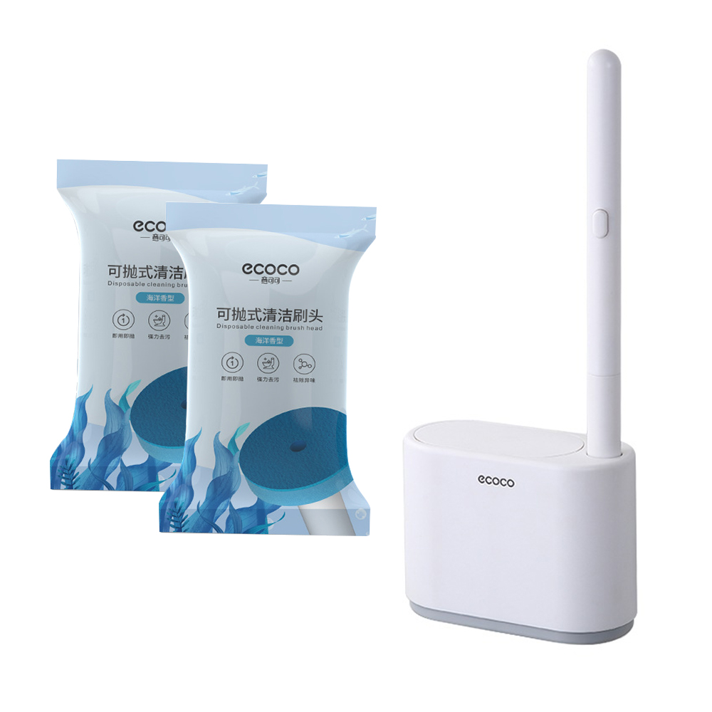 Jednorazowa szczotka do wc z głowicą czyszczącą naścienne narzędzie do czyszczenia rogów do łazienki szczotka wymienna akcesoria na głowę: Brush-grey set
