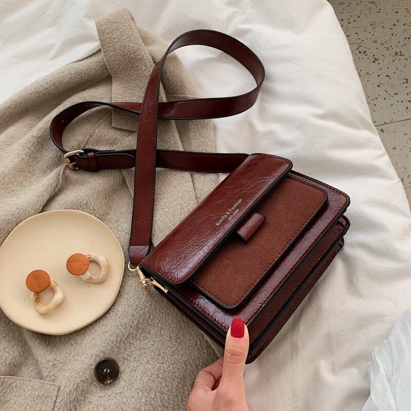 Vintage Kleine Schouder Messenger Crossbody Tassen voor Vrouwen Handtassen Mode Dames Clutch Casual Totes Vrouwelijke Portemonnee: Brown