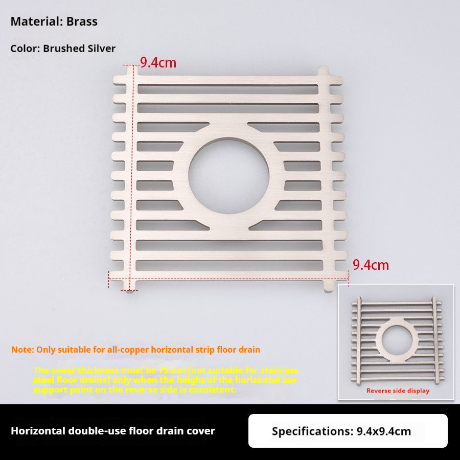 Afvoerputje deksel originele accessoires deksel ronde vierkante strip onzichtbare wasmachine messing afvoerputje deksel modificatie
