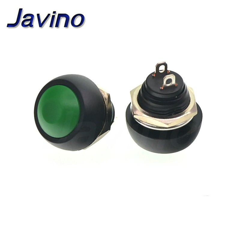 Mini interruptor de 2 pines 12mm 1A interruptor impermeable pbs33b 12v interruptor de botón momentáneo reinicio pbs-33b sin bloqueo