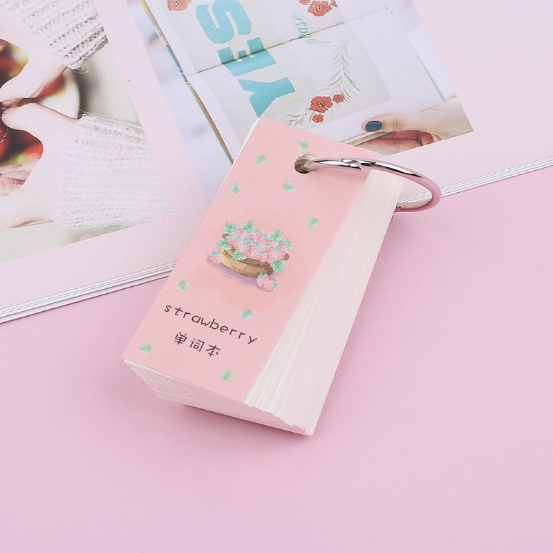110 Sheets Lovely Mini Notebook School Supply Vocabulary Writing Reciting Book