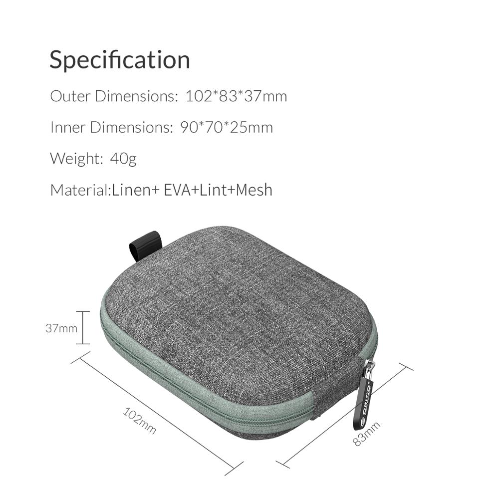 ORICO, funda externa SSD, bolsa de protección PSSD para unidad portátil de estado sólido/auricular/disco U/Cable de datos/caja portátil de disco duro