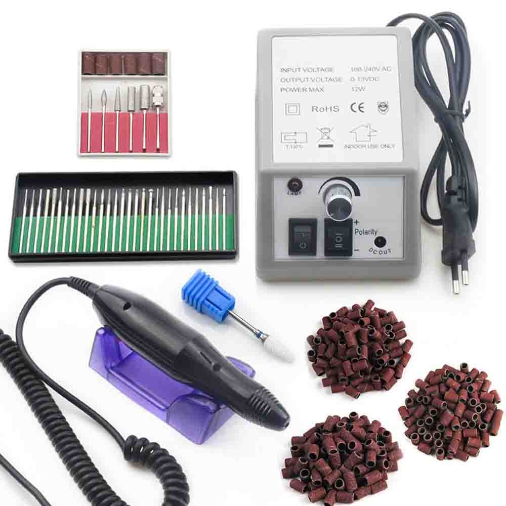 Manicure Machine 35000 Rpm Electric Nail Boor Apparatuur Voor Pro Frees Voor Manicure En Pedicure Nail File Gereedschap: 2000  set1