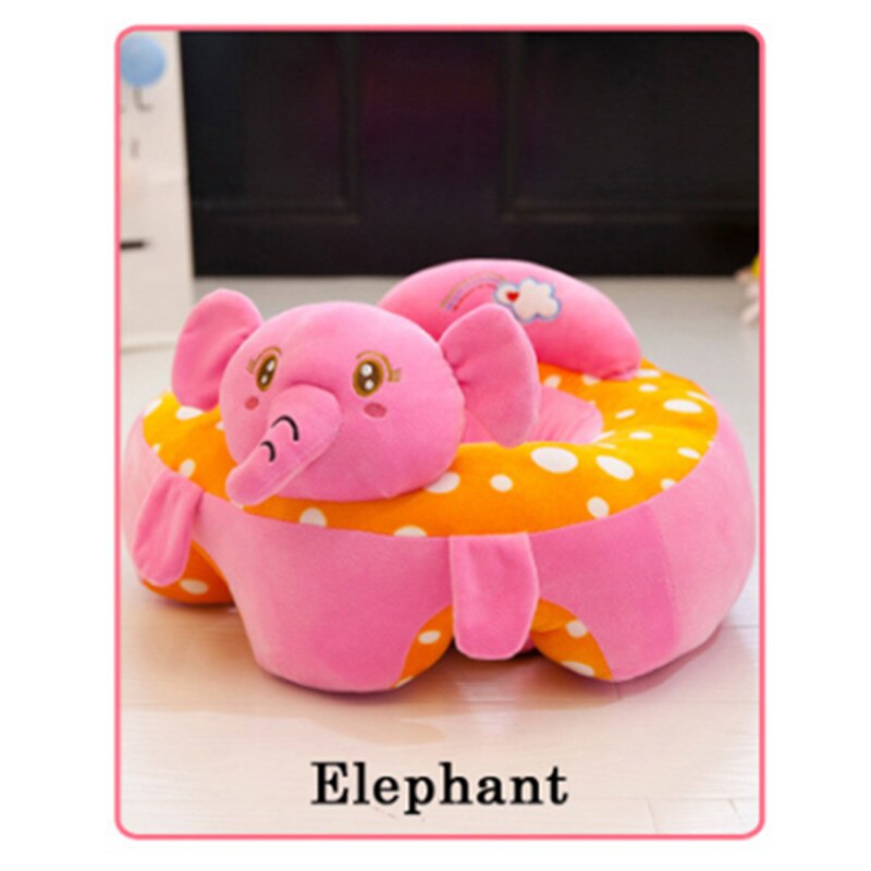 Silla para aprender a sentarse, cojín cómodo de viaje, alfombrilla para asiento de coche, dibujos animados de animales, sofá de soporte para bebé: Elephant
