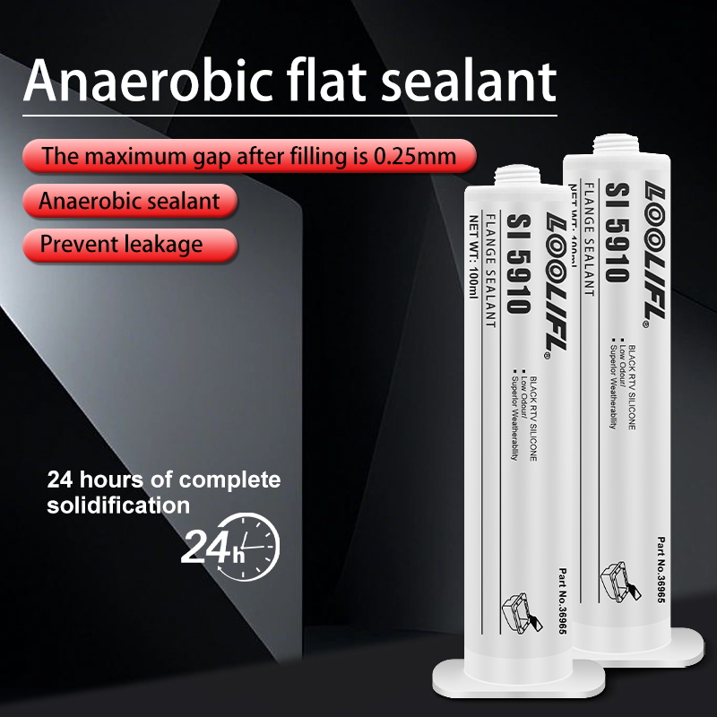 SL-5910 Zwart siliconen afdichtmiddel voor automotoren, oliebestendig op hoge temperatuur, langdurig lekvrij, hoge dichtheid, ultra viscositeit, lage geur, met gereedschap, 100 ml