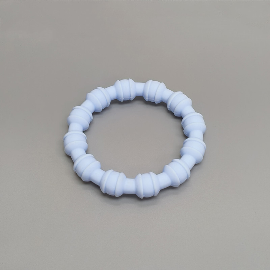 Siliconen bijtspeeltje Armband Siliconenmateriaal Verlicht tandjesongemak Ideaal voor kinderen Perfect vakantiecadeau: zwart