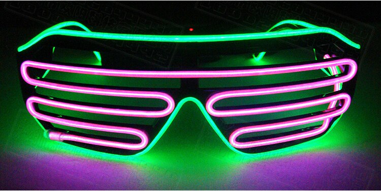Two-Color Blinds Modes Flash Glasses Toys Luminous Lighting Colorful Glowing DJ Classic Carnival Dance Bar Party Toys