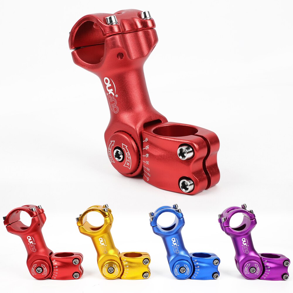 OUO Einstellen Stem 0-60 Grad Bike Lenker Vorbau 25.4/31,8mm Mountain Road Fixie Einstellbare MTB Vorbau 90/110/120/130mm Griff Teil