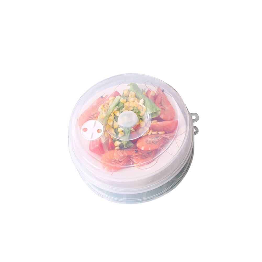 1pcs Plastic Microwave Food Cover Clear Lid Safe Vent Kitchen Tools Home Accessories