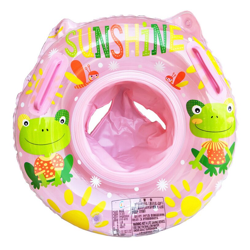 Anello da nuoto per accessori per piscina per bambini cerchio gonfiabile per bambini doppio manico galleggiante per bambini anello da nuoto sedile galleggiante giocattoli d&#39;acqua: pink frog