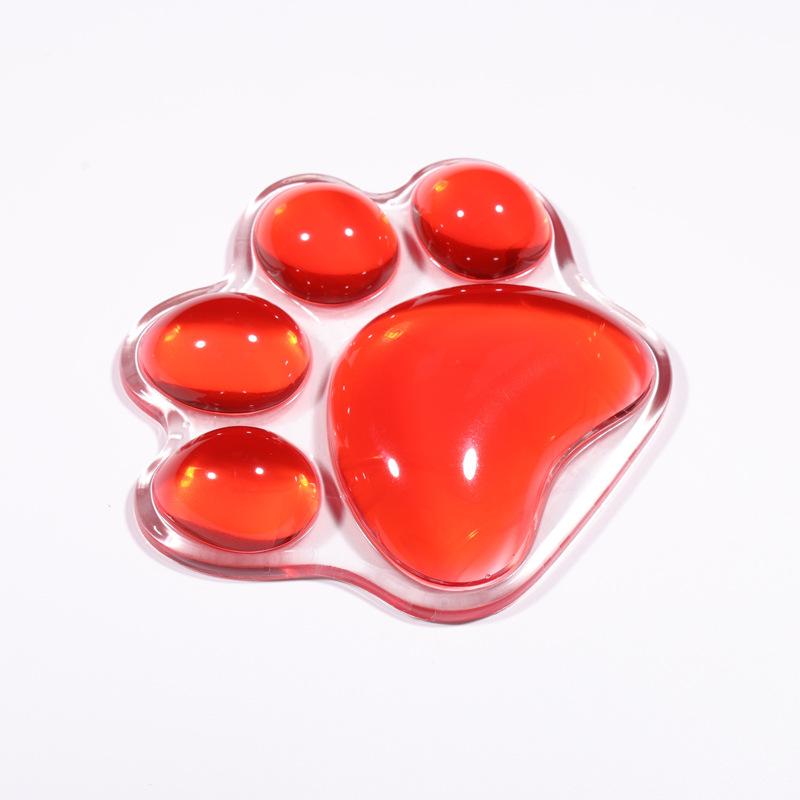 Cute Transparent Cat's Paw Shaped Mouse Pad Comfortable Non-Slip Wrist Rest Pad Mouse Wrist Rest Elbow Rest Mat Wrist Support: BROWN