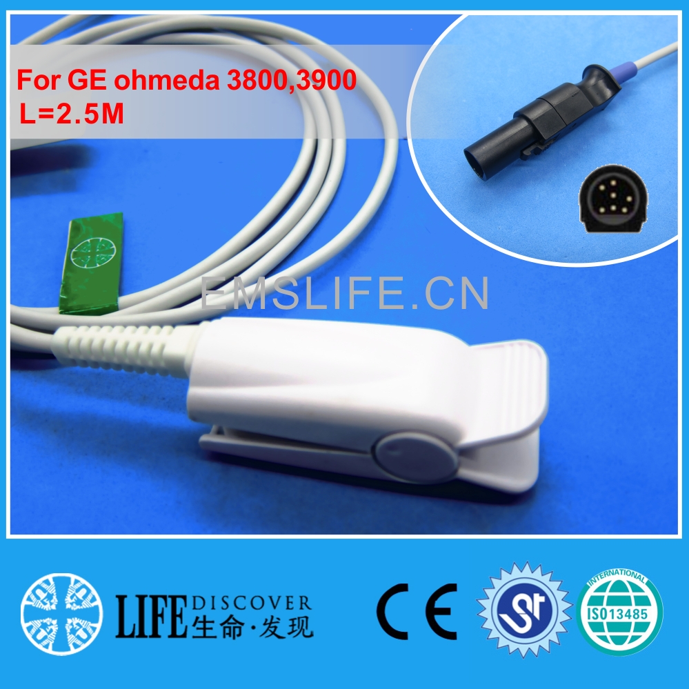 Lange kabel awt volwassen vingerclip spo 2 sensor voor ge ohmeda 3800,3900: Volwassen nk vingerclip