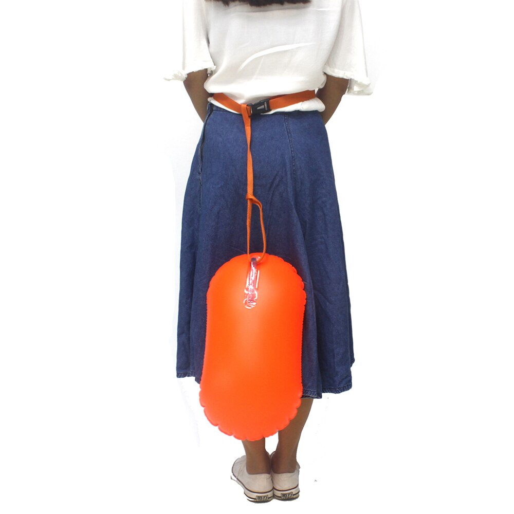 2022 Swim Safe Buoy Tow Floats Pool Open Wild Swimming Inflatable Air Bag Orange