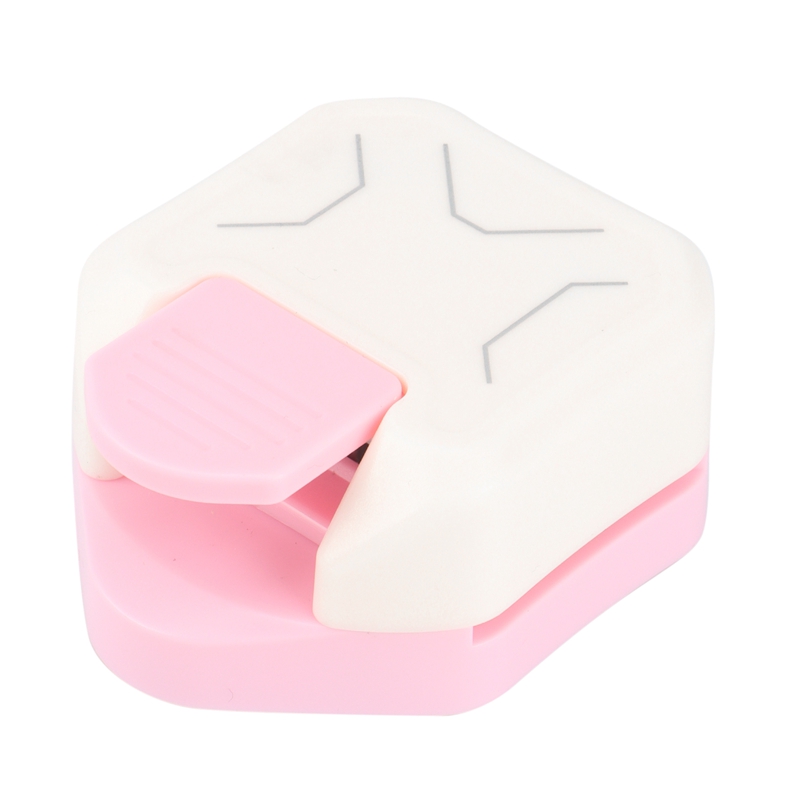 Corner Punch, 3 in 1 Craft Paper Corner Cutter for Paper Crafts, Laminate, Cardstock, Business Card: White Pink