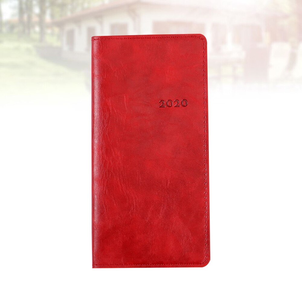 A6 Imitation Leather Planner Portable Notebook Diary Stationery for Home Office School (A6 Black): Picture 2