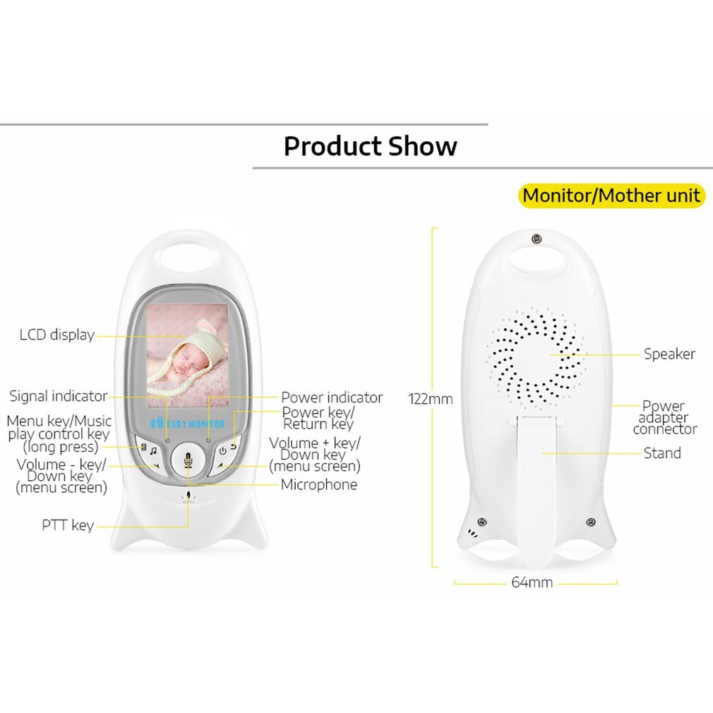 VB601 Wireless Baby Monitor Wifi Camera Remote Surveillance Camera Smart Two-way Voice Surveillance Camera Infrared Camera 5 (V)
