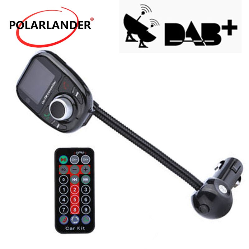 Bluetooth Hands Free Car Kit Antenne Poorten Opladen TF USB FM Zender MP3 Speler Lcd-scherm Digitale DAB/DAB + ontvanger
