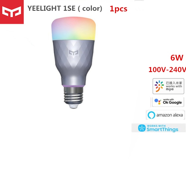 Global version yeelight smart LED bulb 1S / 1SE WIFI colorful smart home lamp Voice control with Xiaomi mijia APP mihome homekit: 1SE  1pcs