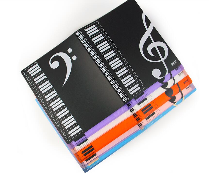 A4 Muziek boek map/Band Koor Map wit zwart