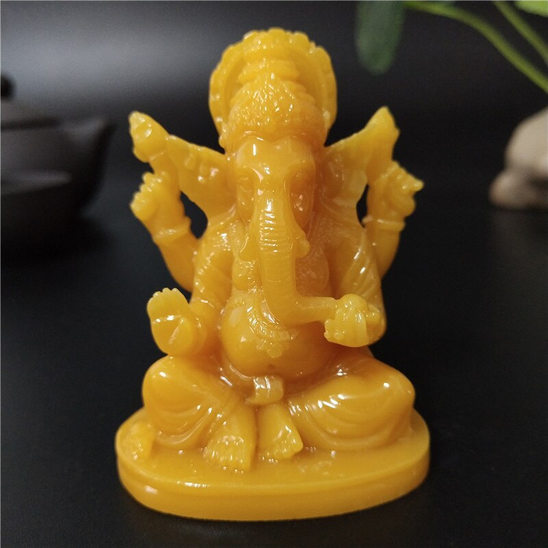 Ganesha buddha staty hus trädgård dekoration indisk elefant gud skulptur konstgjorda jade sten hantverk heminredning buddha statyer