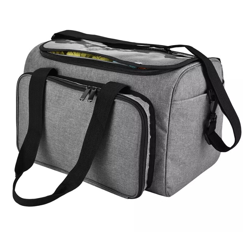 Knitting Bag Portable Yarn Tote Storage Bag Wool Crochet Hooks Knitting Needles Sewing Supplies Set DIY Household Organizer ZXH: Gray 820g