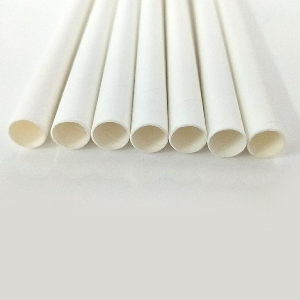 25 stuks wegwerpbare puur witte bruiloftsbenodigdheden, verjaardagsfeestdecoratie, drankpapieren rietjes, witte papieren rietjes
