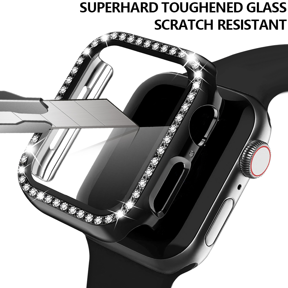 Apple Watch 10 Series Single Row Diamond Case Full Cover Watch Protective Cover Iwatch Series 42MM 46MM Apple Watch Case